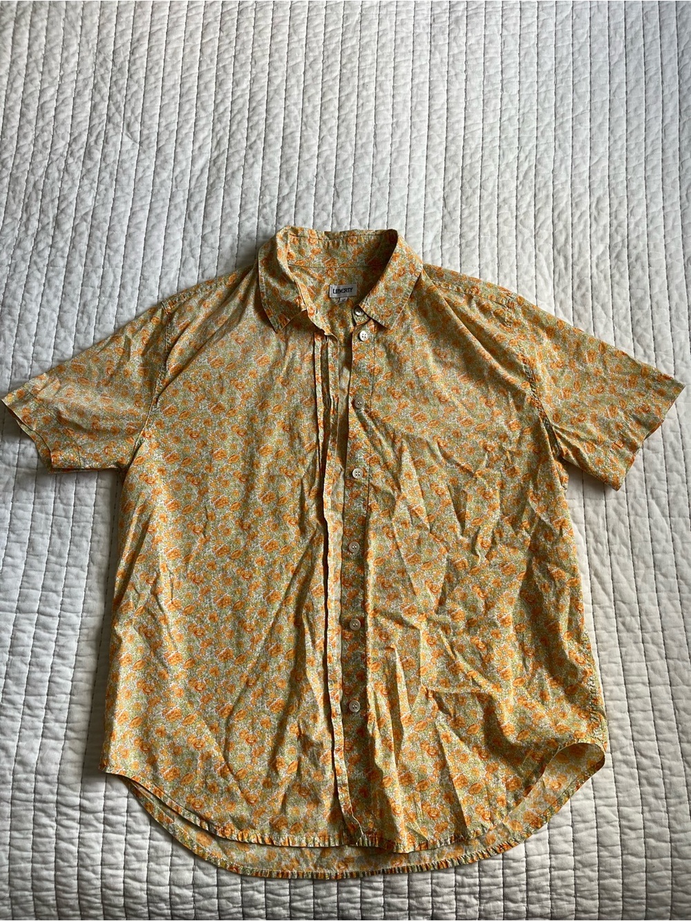 Liberty of London floral short sleeved top in ultralight cotton